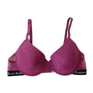 Juicy Couture Women Padded Underwired Lace Bra